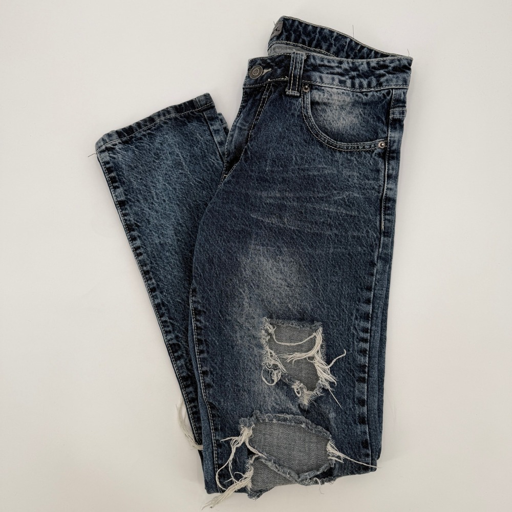 Buckle Black Slim‎ Flex Distressed Ripped Jeans Mens 30x32 Dark Wash Streetwear